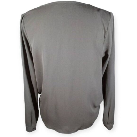 FOREVER 21 ARMY GREEN CRISSCROSS BLOUSE SZ.S EUC.  GORGEOUS BLOUSE IN EXCELLENT - Picture 3 of 5